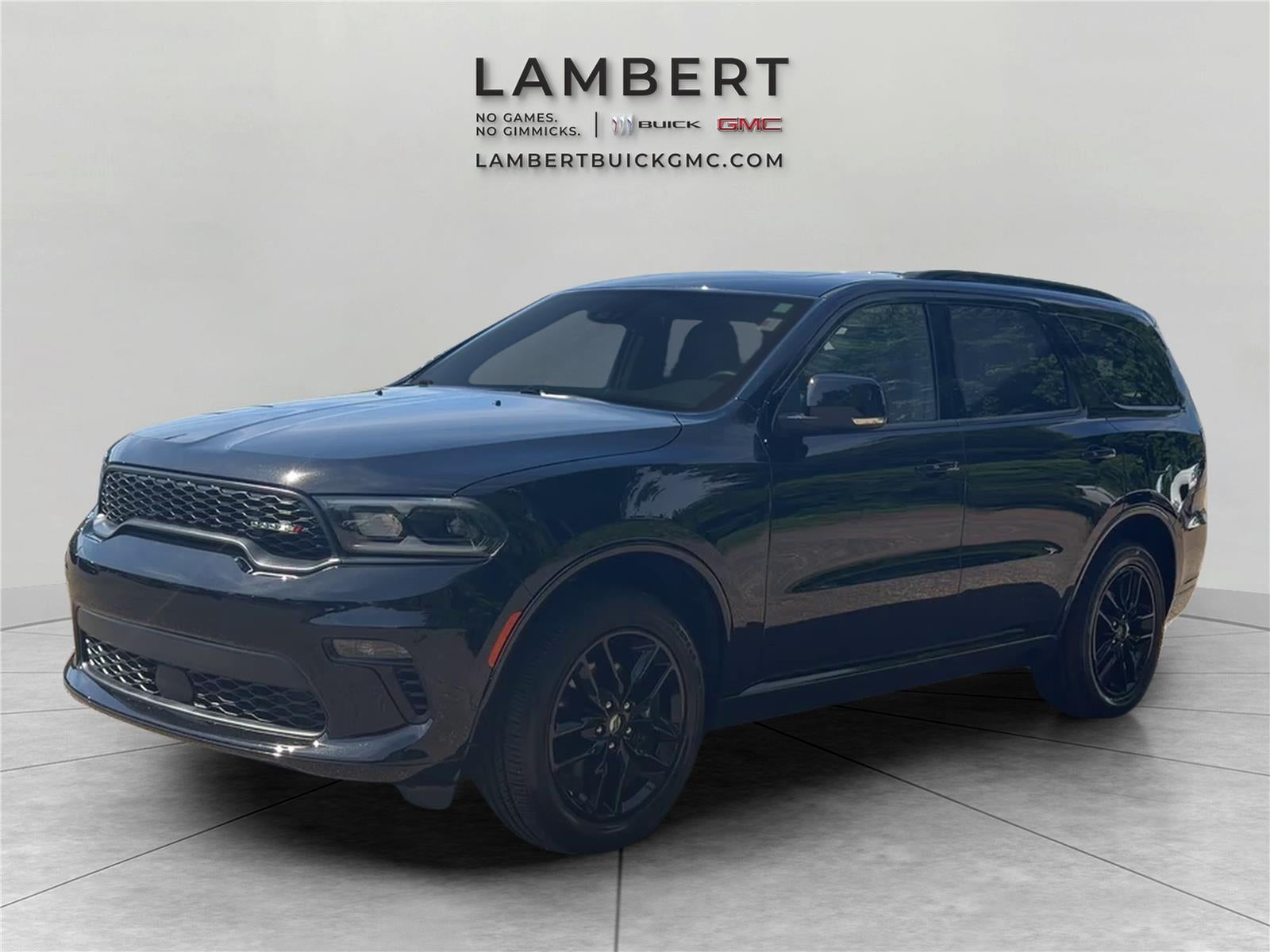 2023 Dodge Durango GT Plus in Db Black Clearc — front three-quarter view