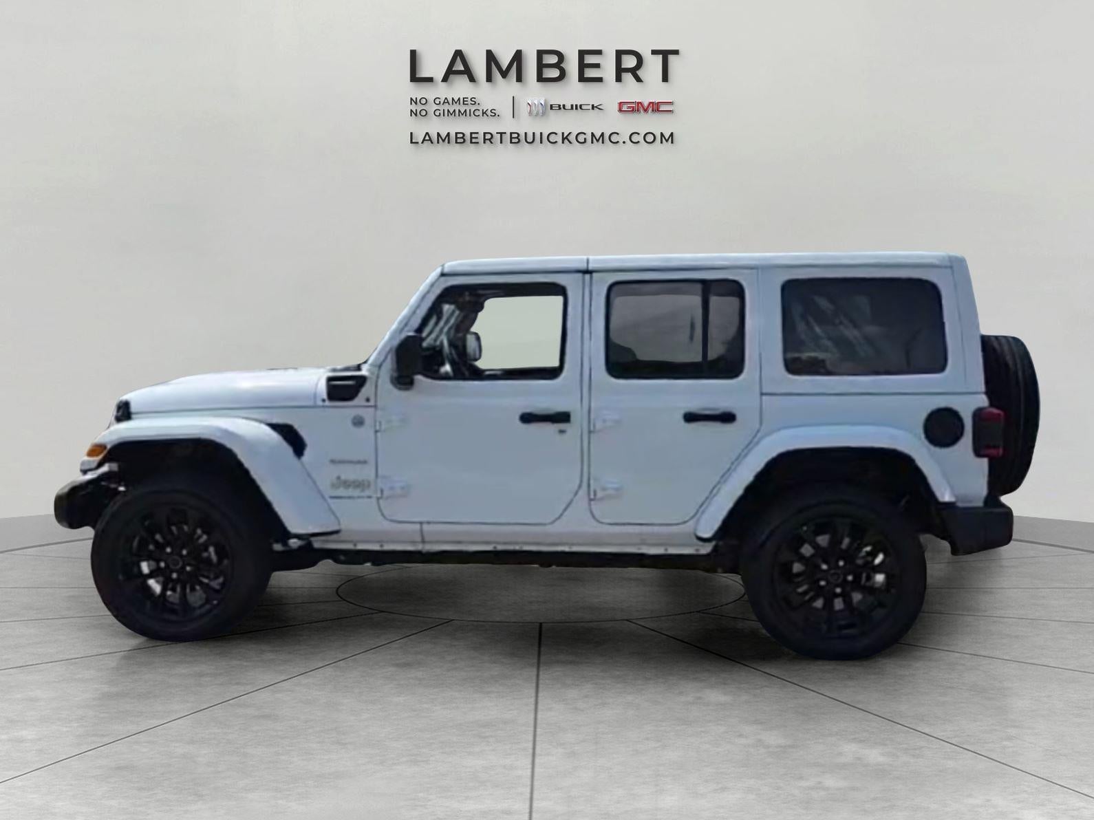 2024 Jeep Wrangler 4xe Sahara in Bright White Cl — front three-quarter view