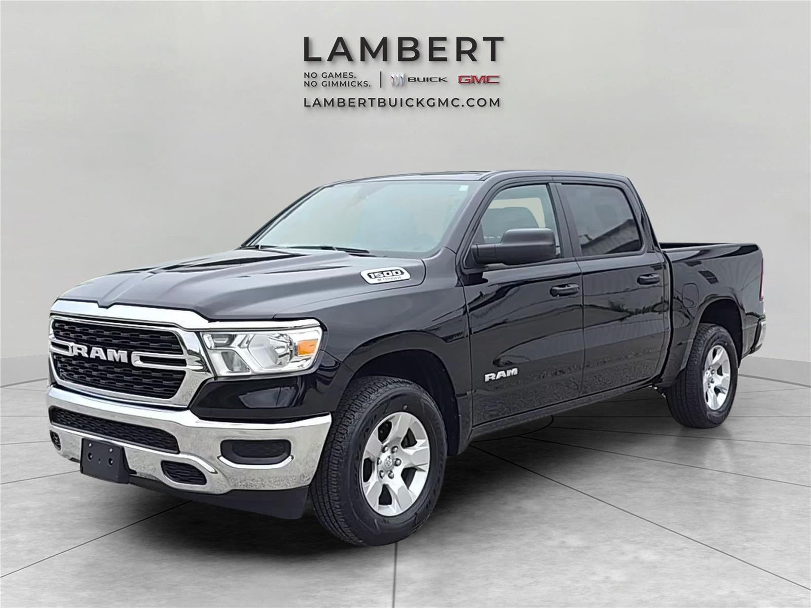 2023 RAM 1500 Big Horn in Diamond Black C — front three-quarter view