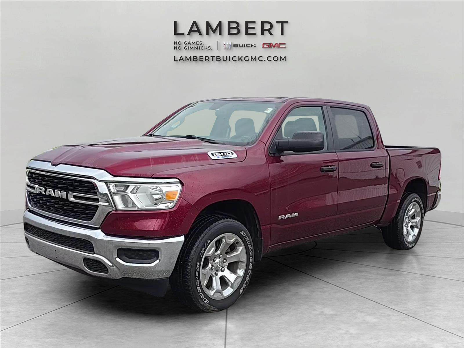 2023 RAM 1500 Big Horn in Delmonico Red P — front three-quarter view