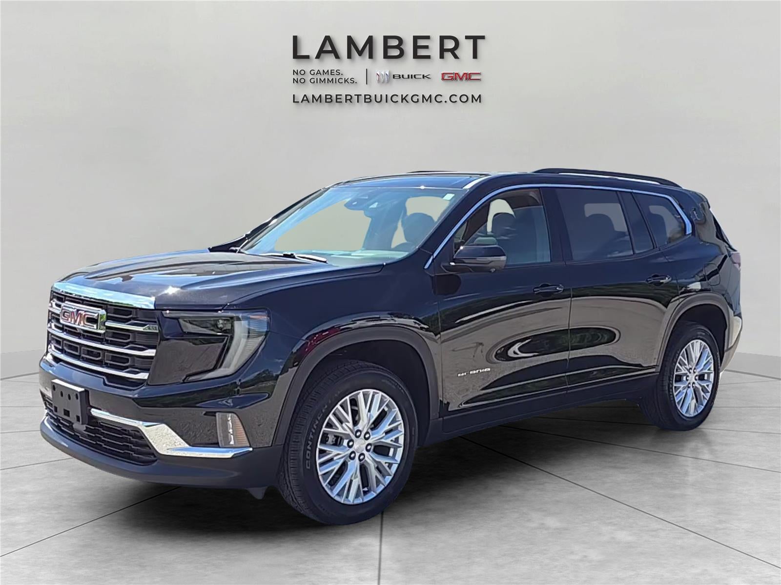 2026 GMC Acadia Elevation in Ebony Twilight Metallic — front three-quarter view