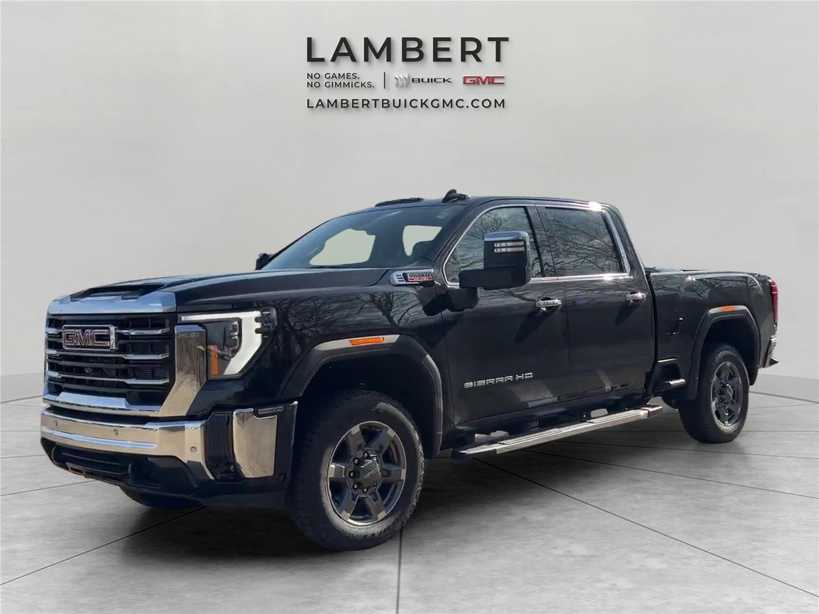 2026 GMC Sierra 2500 HD SLT in Onyx Black — front three-quarter view