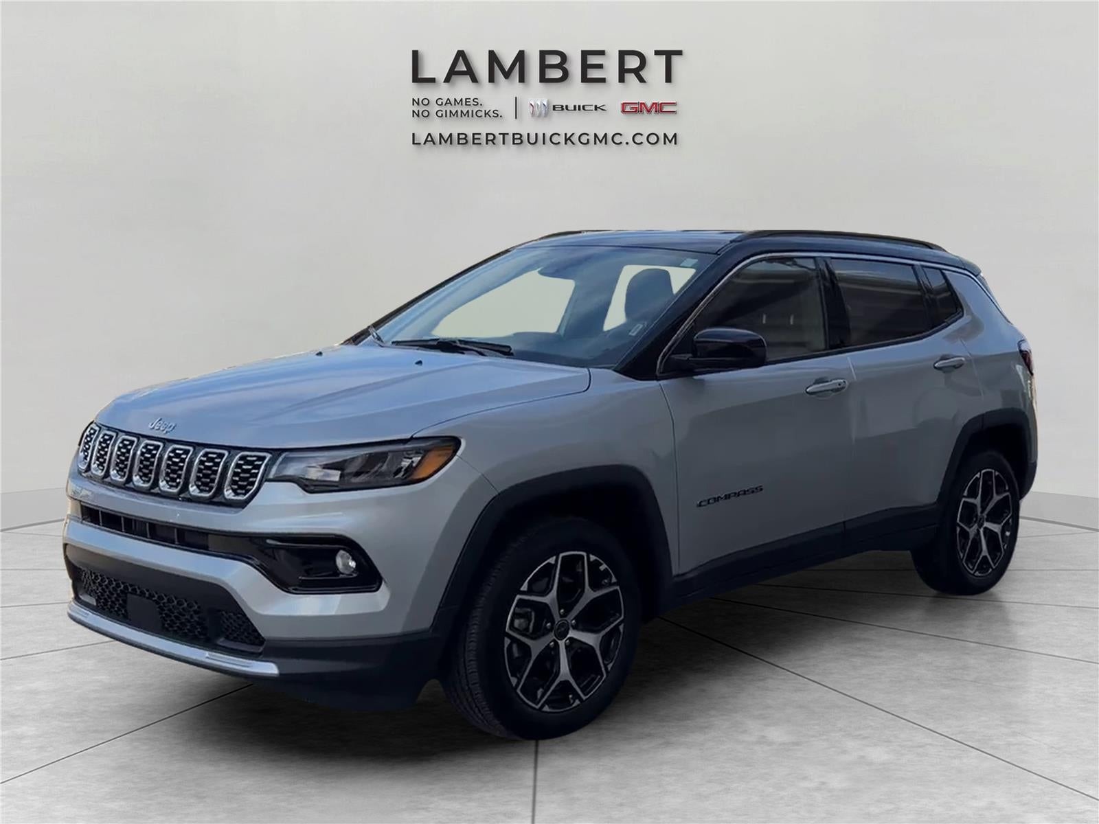 2026 Jeep Compass Limited in Silver Zynith M — front three-quarter view