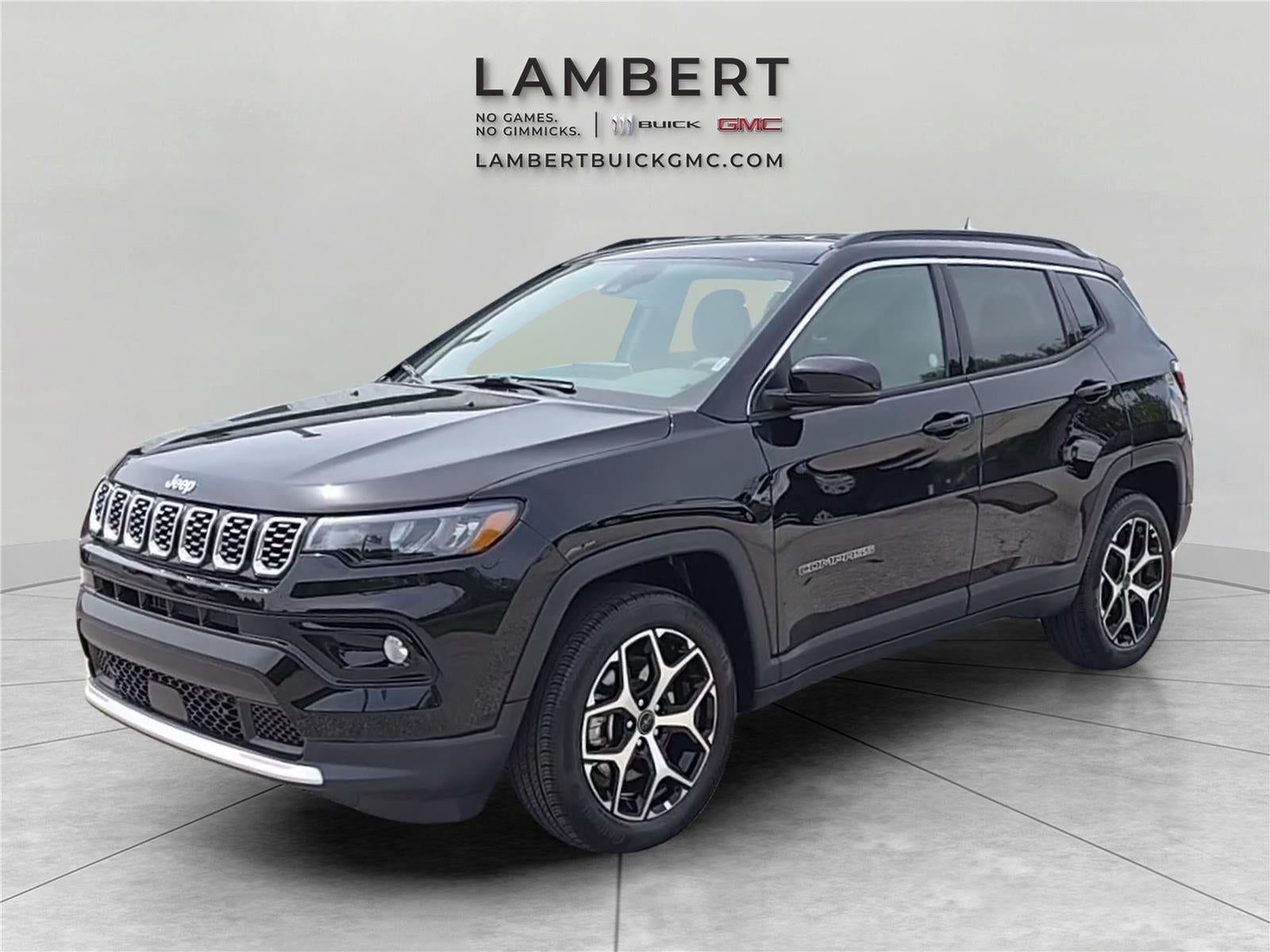 2026 Jeep Compass Limited in Diamond Black C — front three-quarter view