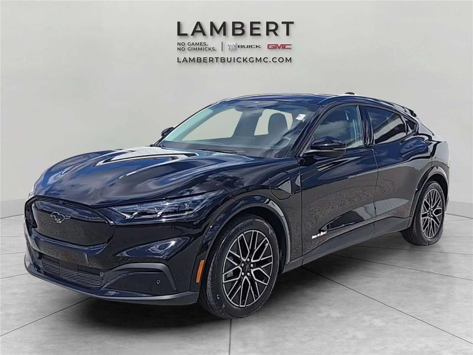 2025 Ford Mustang Mach-E Premium in Black — front three-quarter view