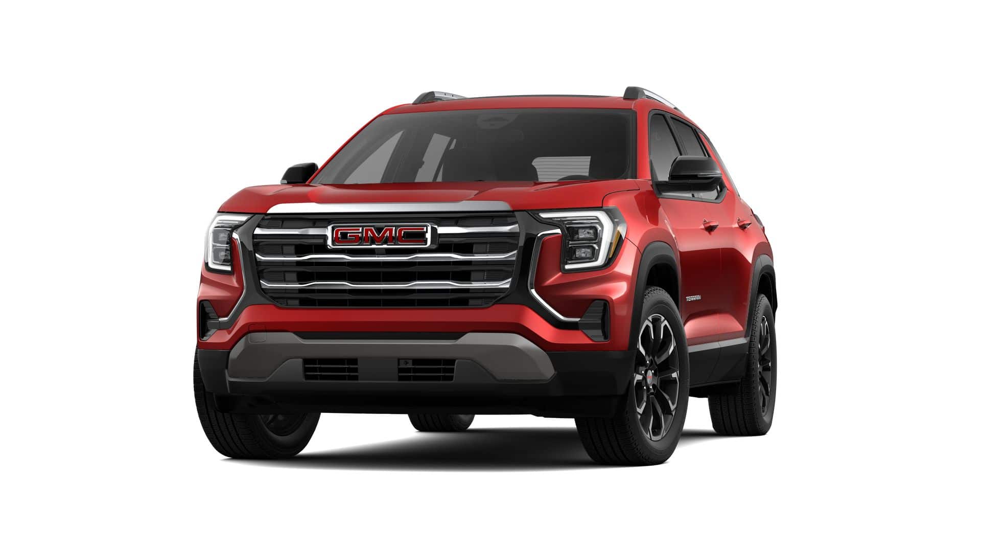 2026 GMC Terrain Elevation in Volcanic Red Tintcoat — front three-quarter view