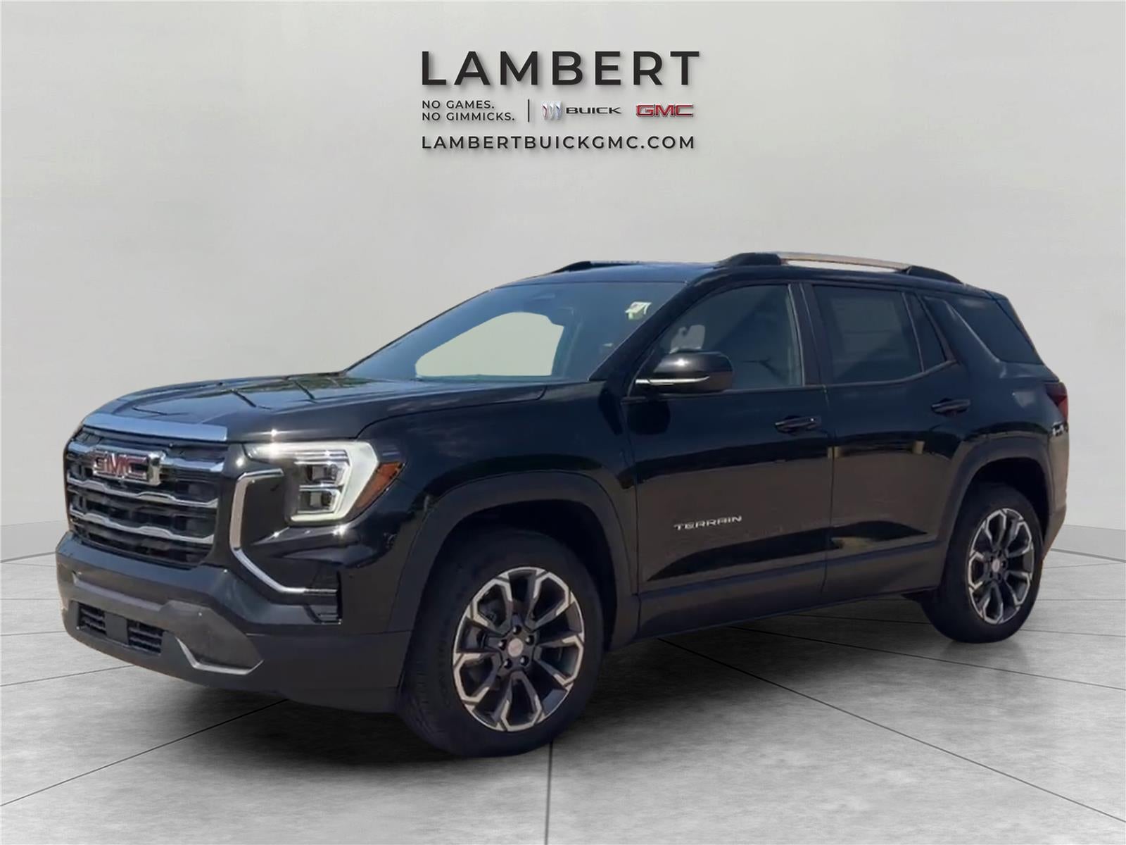2027 GMC Terrain AWD Elevation in Ebony Twilight Metallic — front three-quarter view