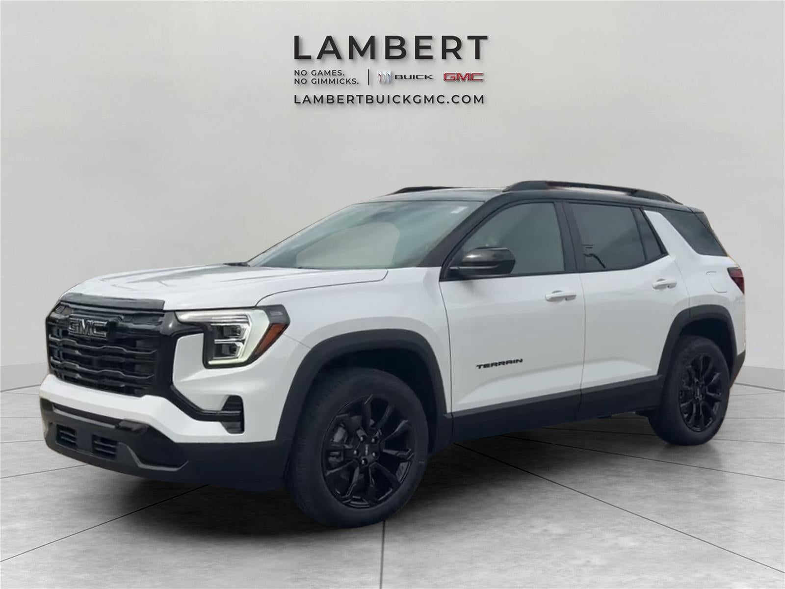 2026 GMC Terrain Elevation in Summit White — front three-quarter view