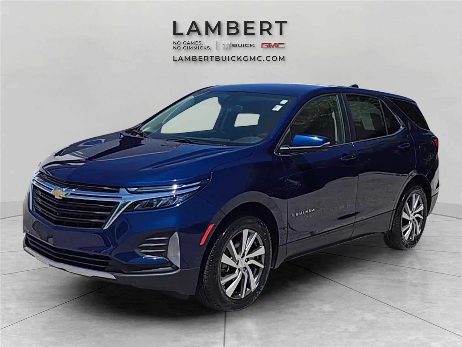 2022 Chevrolet Equinox LT in Blue Glow Metallic — front three-quarter view