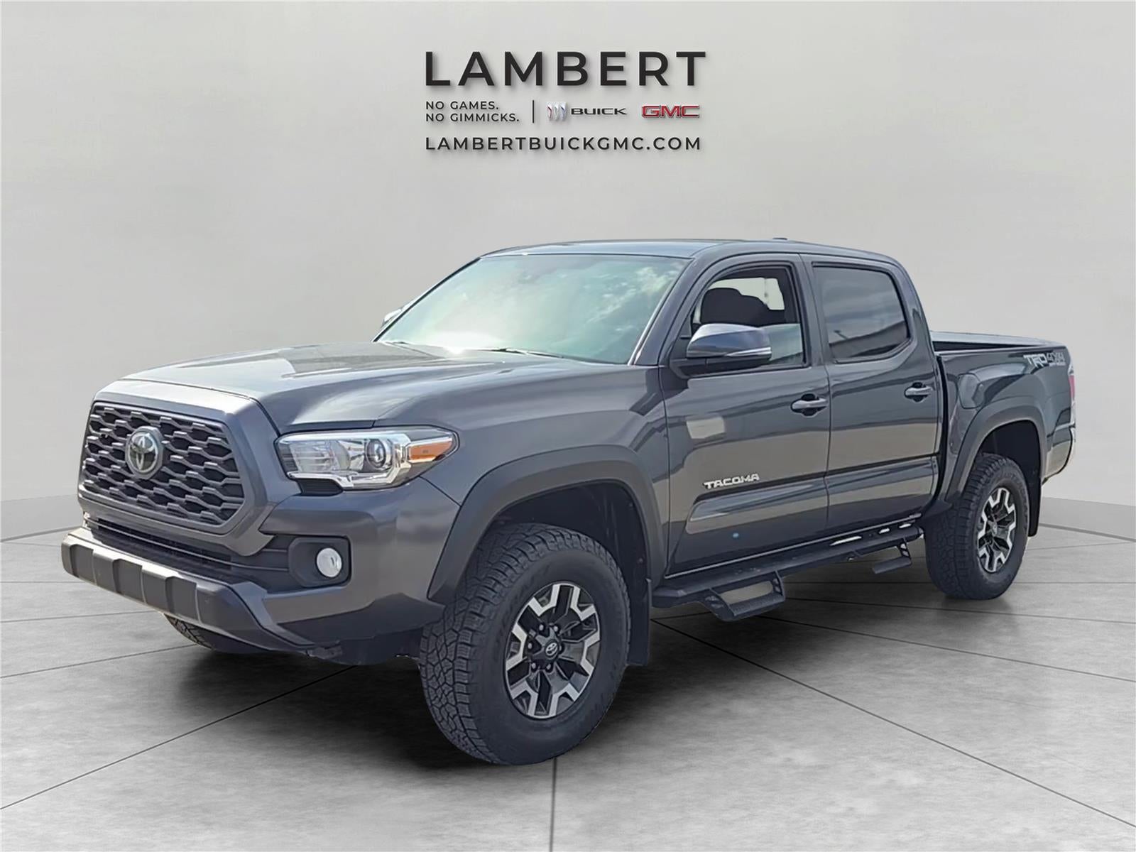 2021 Toyota Tacoma 4WD SR in Magnetic Gray M — front three-quarter view