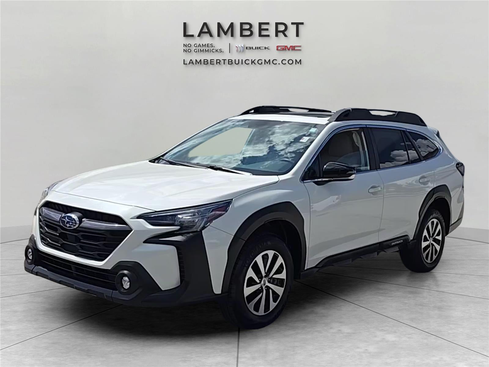 2024 Subaru Outback Premium in Crystal White P — front three-quarter view