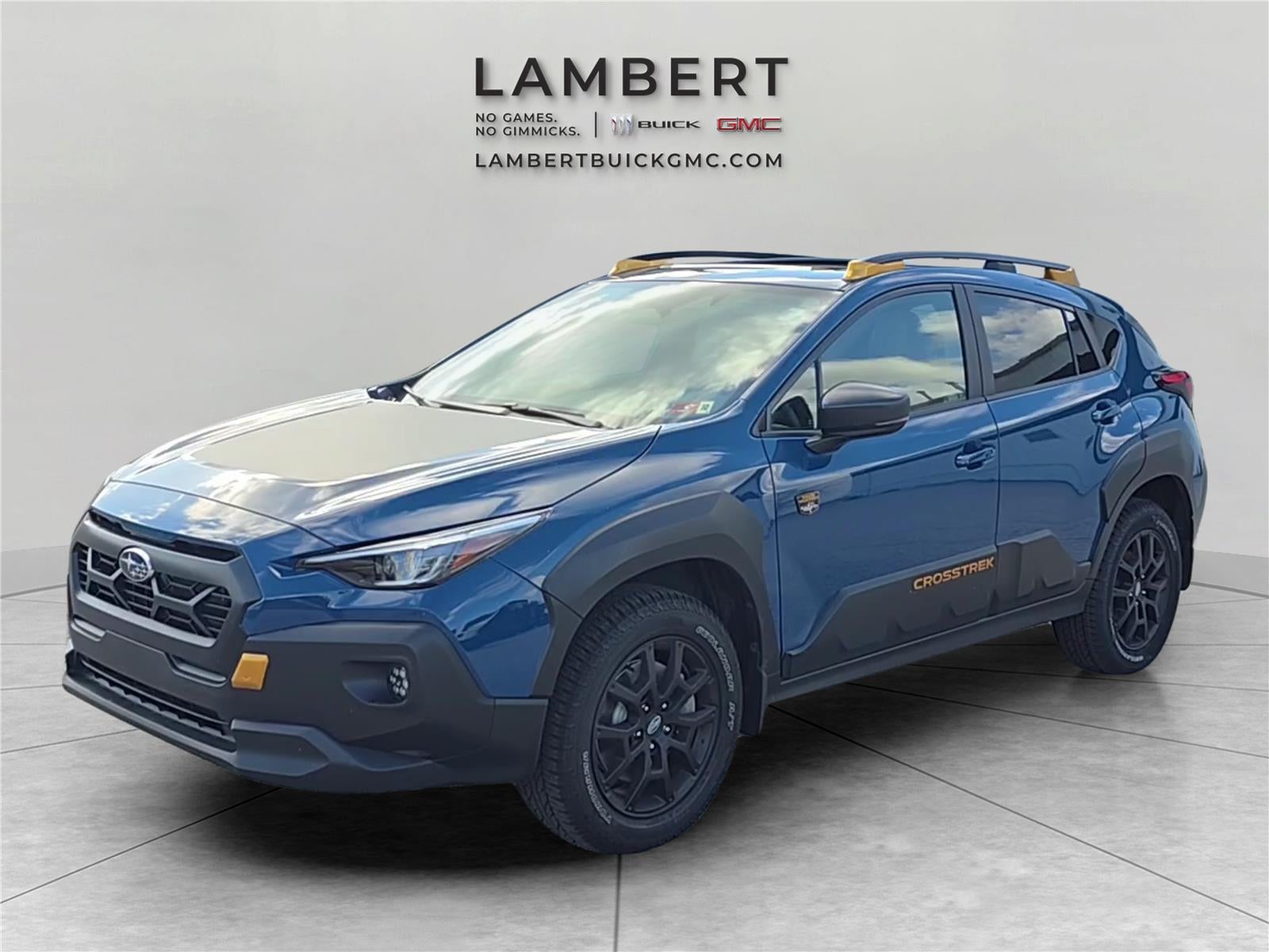 2025 Subaru Crosstrek Wilderness in Blue — front three-quarter view