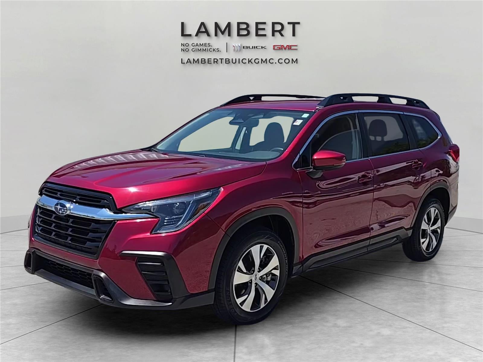 2025 Subaru Ascent Premium in Red — front three-quarter view
