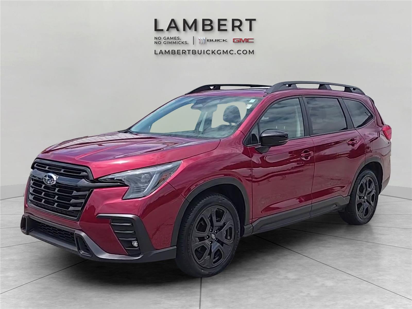 2024 Subaru Ascent Onyx Edition in Crimson Red Pea — front three-quarter view