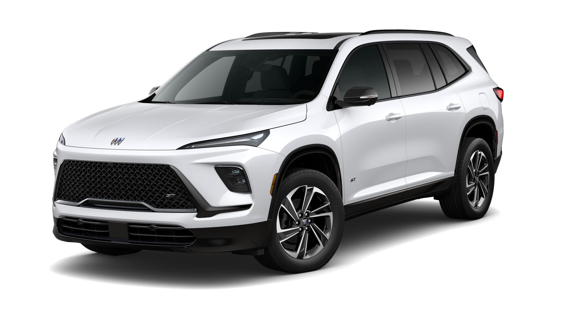 2026 Buick Enclave Sport Touring in Summit White — front three-quarter view