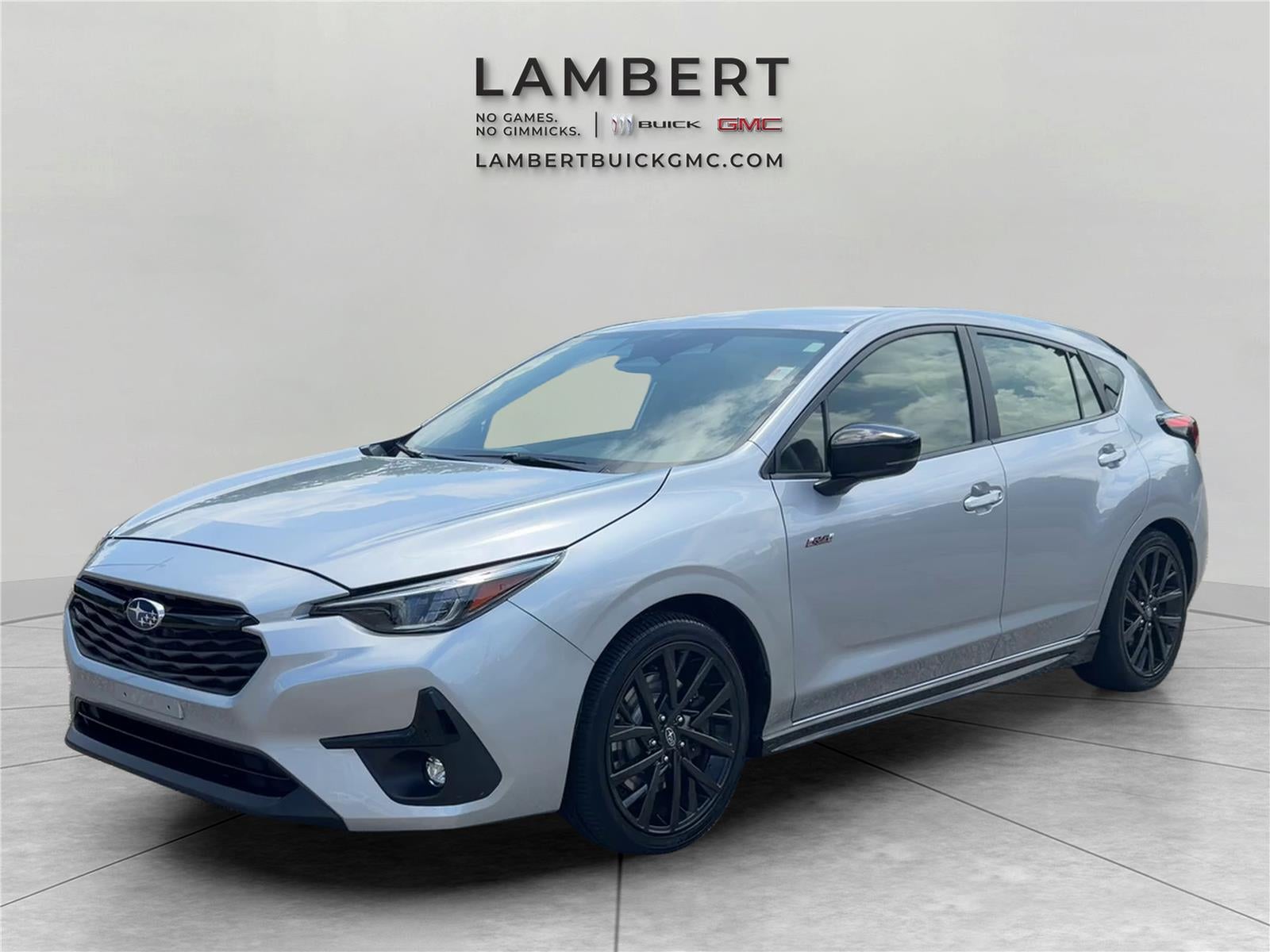 2024 Subaru Impreza RS in Ice Silver Meta — front three-quarter view
