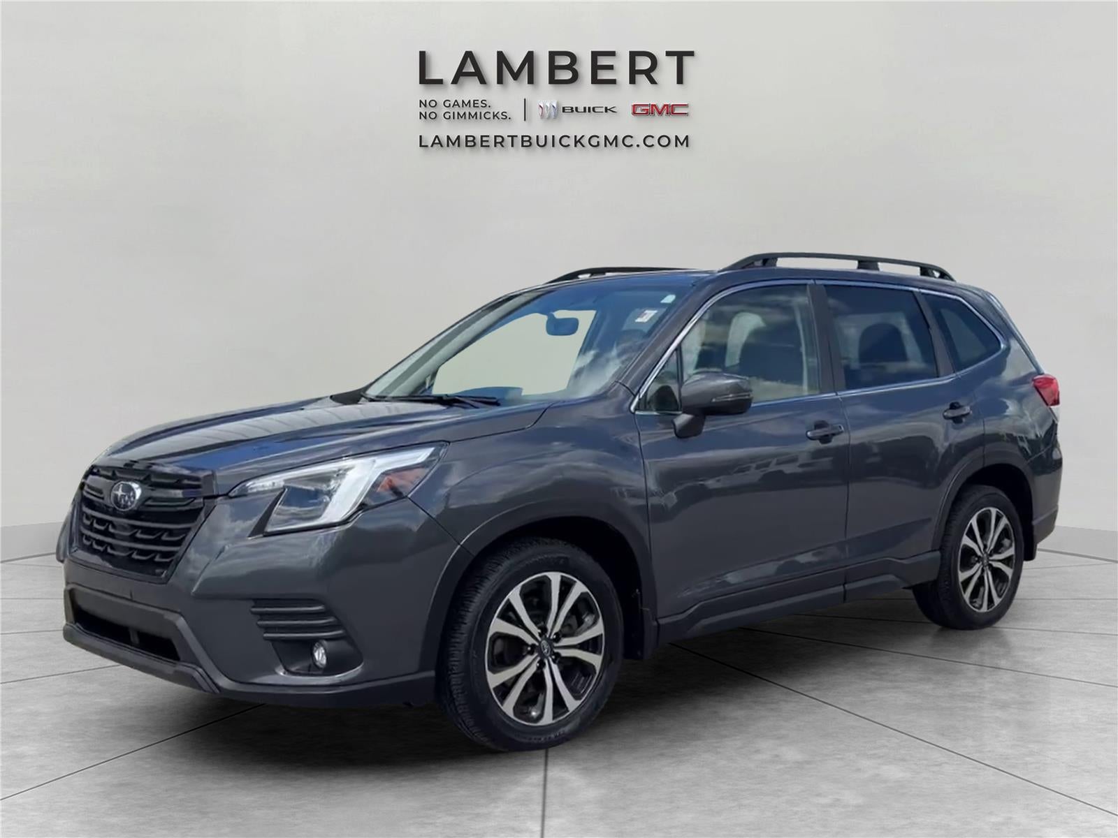 2024 Subaru Forester Limited in Gray — front three-quarter view