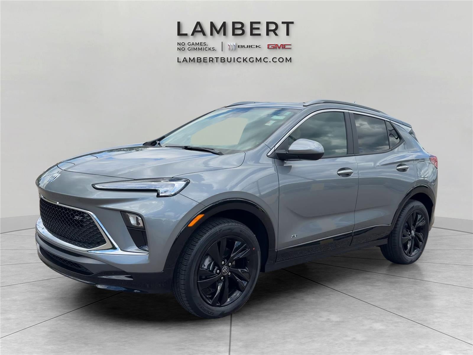 2026 Buick Encore GX Sport Touring in Moonstone Gray Metallic — front three-quarter view