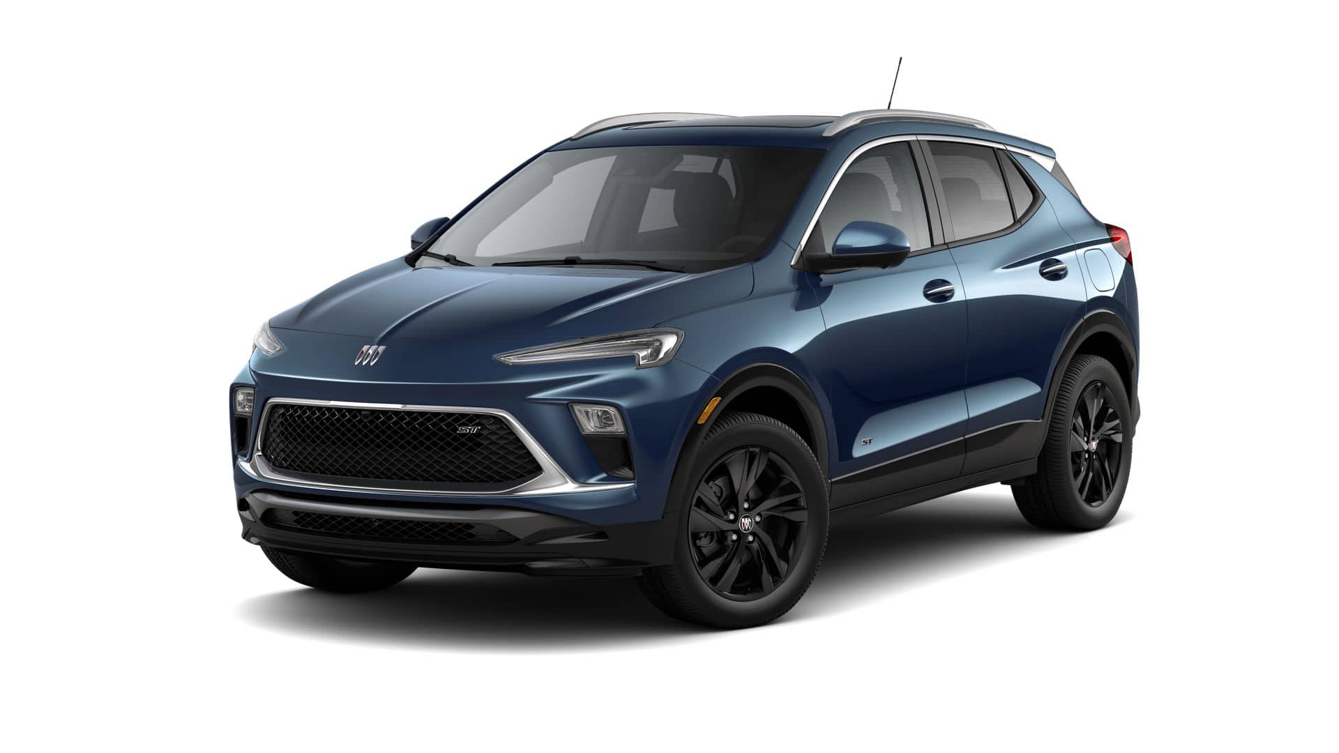 2026 Buick Encore GX Sport Touring in Ocean Blue Metallic — front three-quarter view