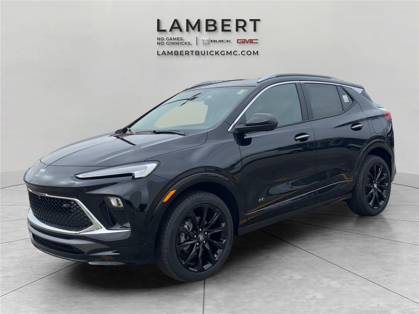 2026 Buick Encore GX Sport Touring in Ebony Twilight Metallic — front three-quarter view