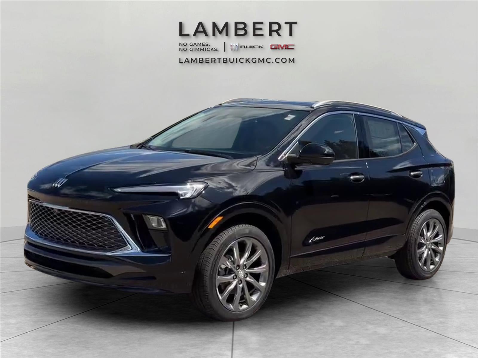 2026 Buick Encore GX Avenir in Ebony Twilight Metallic — front three-quarter view