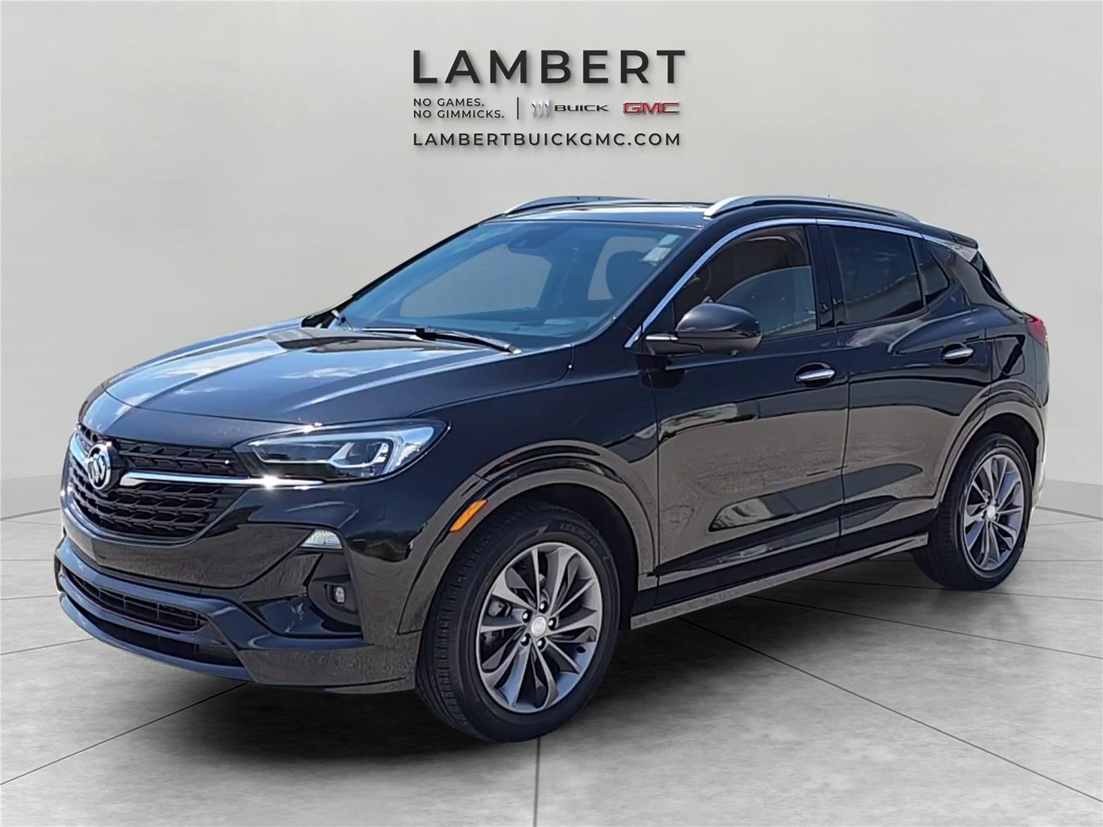 2023 Buick Encore GX Essence in Ebony Twilight Metallic — front three-quarter view