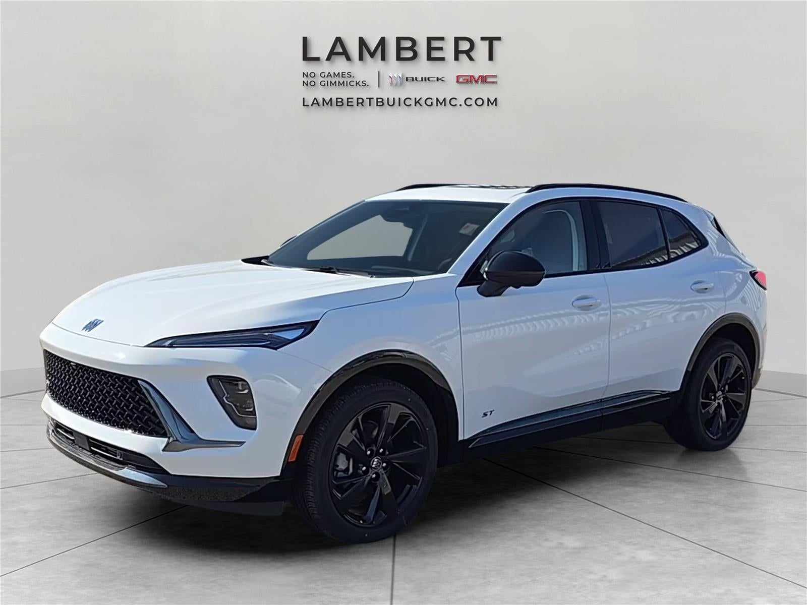 2026 Buick Envision Sport Touring in Summit White — front three-quarter view