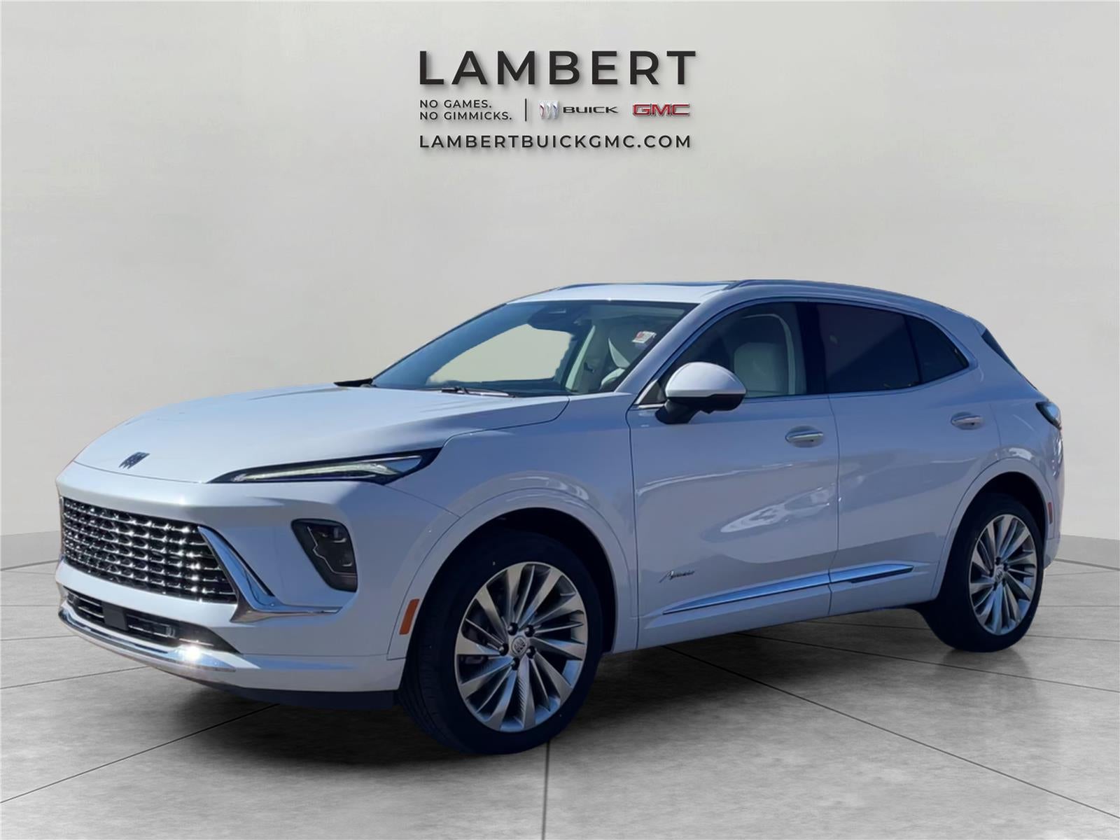 2026 Buick Envision Avenir in Iridescent White Tricoat — front three-quarter view