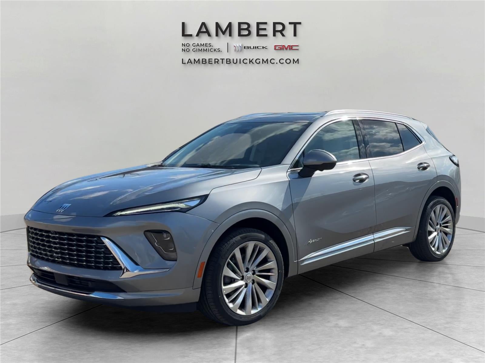 2026 Buick Envision Avenir in Moonstone Gray Metallic — front three-quarter view