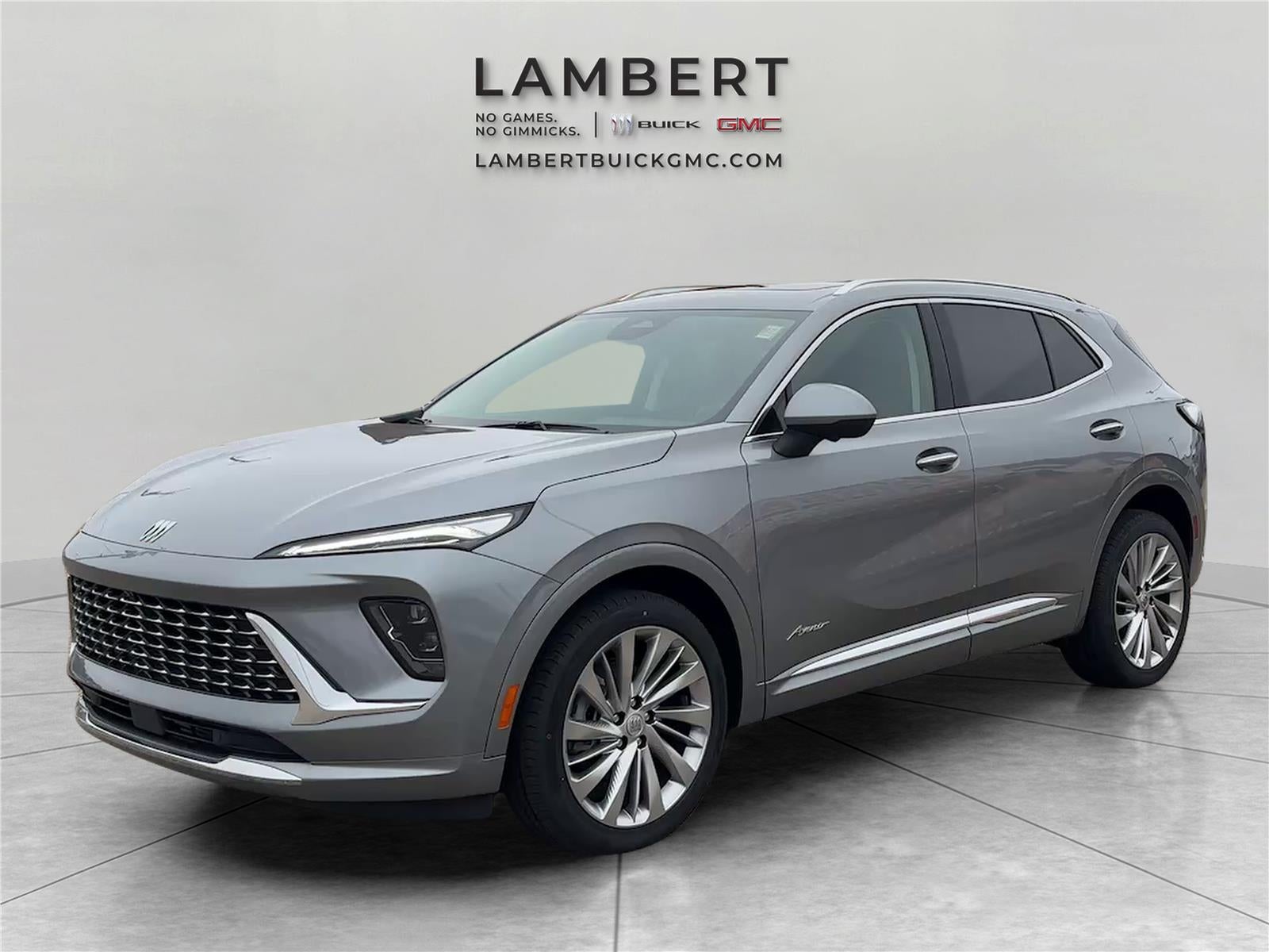 2026 Buick Envision Avenir in Moonstone Gray Metallic — front three-quarter view